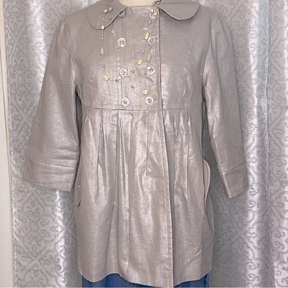 Kensie quarter sleeve metallic jacket